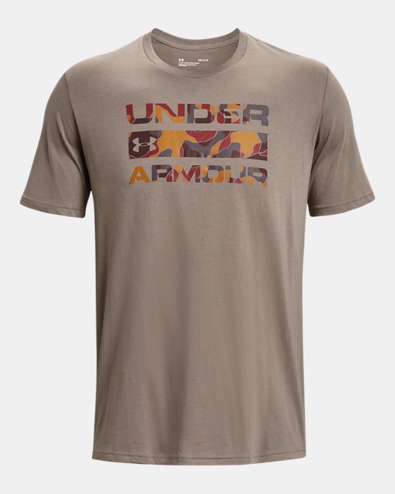 Men's UA Stacked Logo Fill T-Shirt, Gray, pdpMainDesktop image number 4
